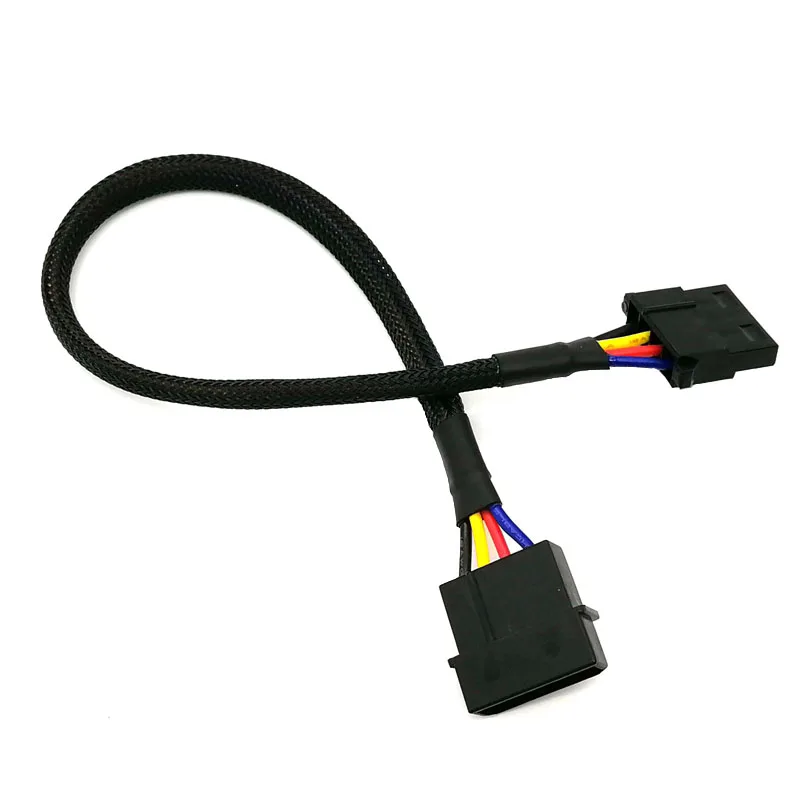 Angitu-Cable de extensión de 4 pines Molex, longitud personalizada, IDE, 4 pines, LP4, adaptador macho a hembra, 5,08mm