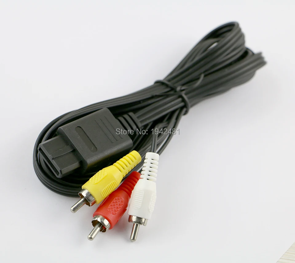 1 Uds 180cm 6FT AV TV Cable de vídeo RCA para cubo de juegos para SNES GameCube para N64 64 - imagen 4