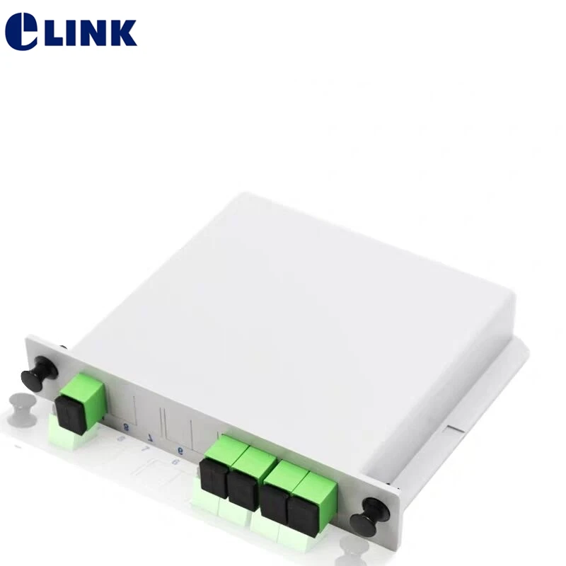 Divisor de fibra 1x4 LGX box GEPON FTTH SM SC/APC acoplador óptico PLC 1*4 divisor de Cassette GPON ELINK longitud de onda Plana 10 Uds - imagen 2