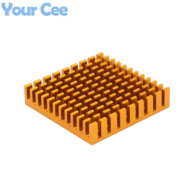 2 uds/1 unidad 45*45*10mm disipador de calor ventilador de refrigeración 45x45x10mm disipador de calor de aluminio refrigerador del radiador para módulo de Transistor IC de potencia LED PBC - imagen 2