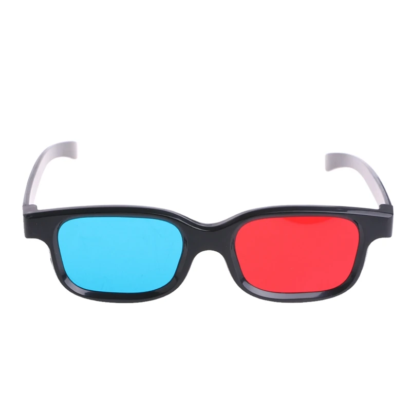 Gafas universales de 0.2m m del anaglifo azul rojo del marco negro para el DVD del juego de la película - imagen 3