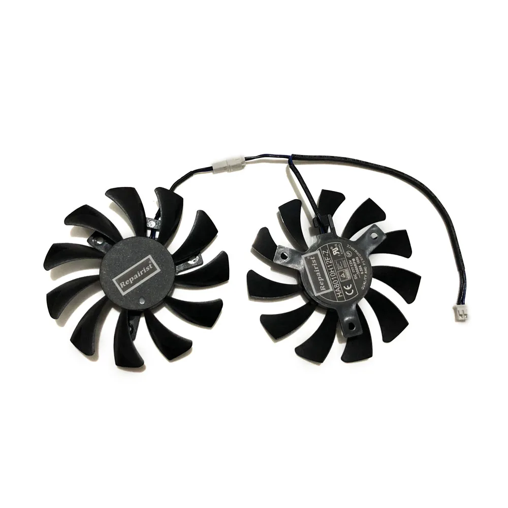 Ventilador de tarjeta gráfica GPU, 75MM,2 pines, HA8010H12F-Z, para MSI N GTX 750 N750Ti-2GD5TOCV1 N750Ti-2GD5OC, MSI CMP 30HX MINER XS - imagen 4