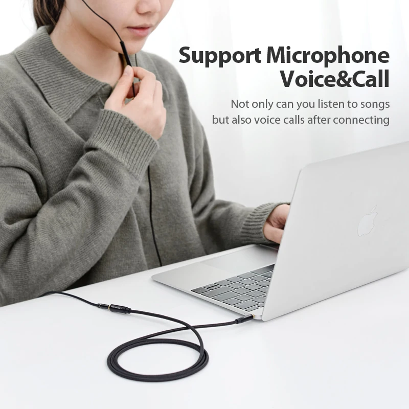 Vention Jack 3,5 Cable de extensión auxiliar para coche portátil Mini PC TV Xiaomi Huawei estéreo 3,5mm Jack auriculares altavoz Cable auxiliar - imagen 2