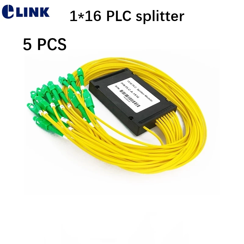 Divisor PLC 1*16 caja ABS SC FC UPC APC 1mtr 2,0mm 3,0mm cable amarillo Cassette 1x16 acoplador FTTH SM envío gratis fábrica 5 uds - imagen 3
