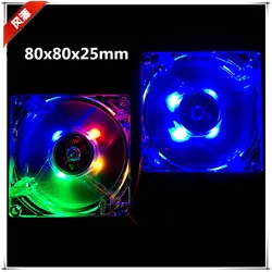 Ventilador 8025 LED RGB 80mm – Refrigeración PC 3 pines