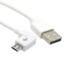 Cable Micro USB V8 Macho Carga Rápida Ángulo Izquierdo 90°