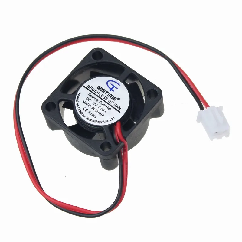 Gdstime-ventilador pequeño de CC para ordenador portátil, dispositivo de refrigeración de 2 pines con rodamiento de bolas de 12V 2510, 25mm x 10mm, 5 piezas - imagen 5