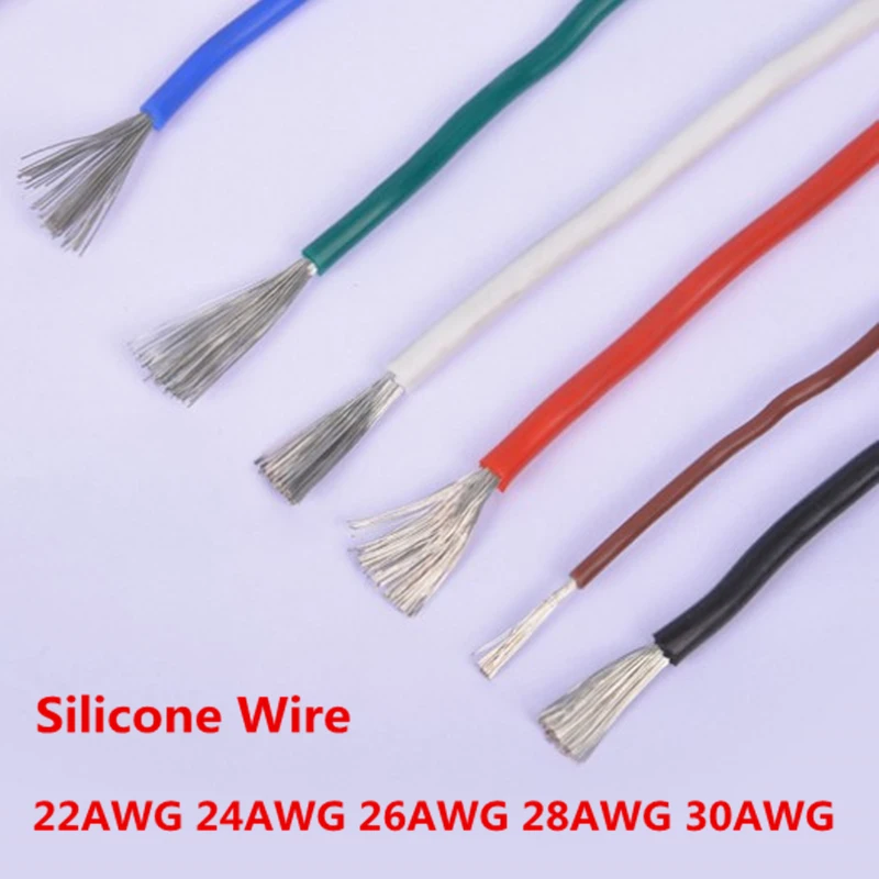 Cable Prueba Silicona Flexible 5m – Cobre Estañado 22-30AWG Profesional
