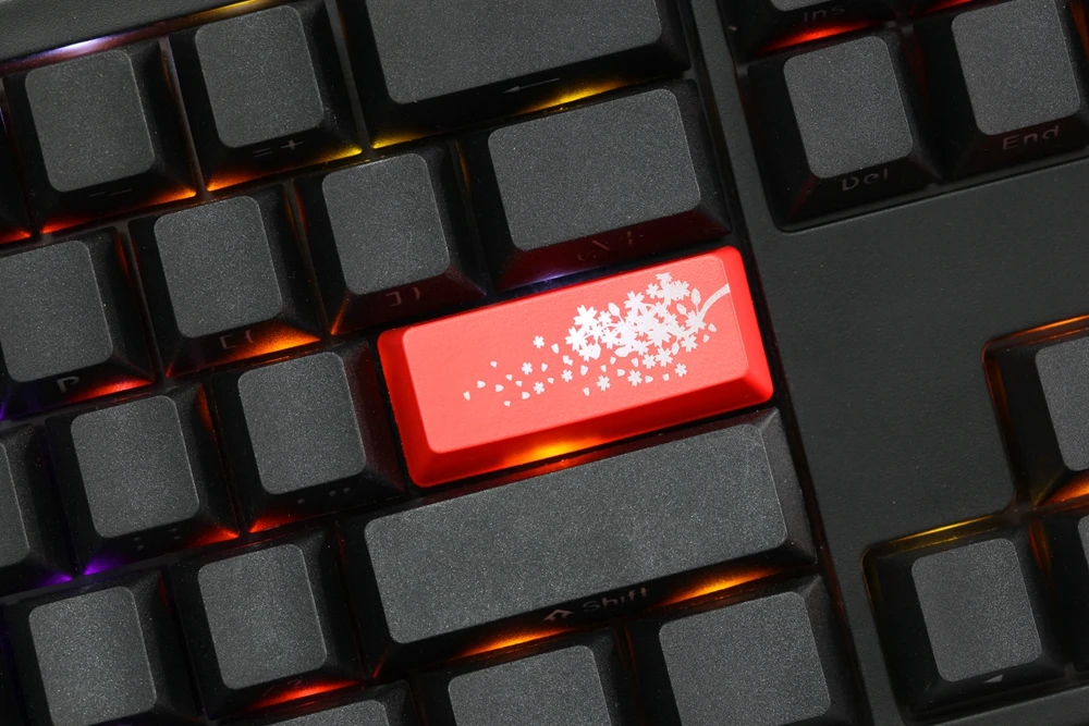 Novedad Shine Through Keycaps ABS grabado Shine-Through sakura negro rojo teclado mecánico personalizado entrar backspace - imagen 4