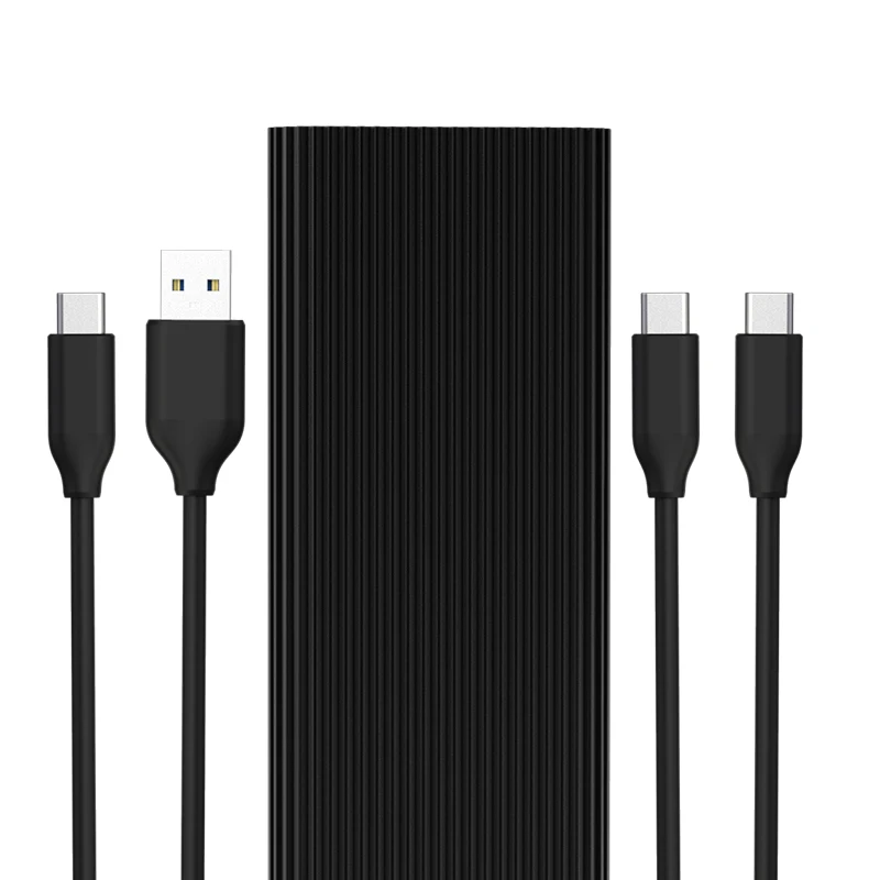 Blueendless-fundas de disco duro Ssd portátil M.2, carcasa de disco duro de alta velocidad tipo C, Usb 3,1, de aluminio negro, Caddy Hdd - imagen 4