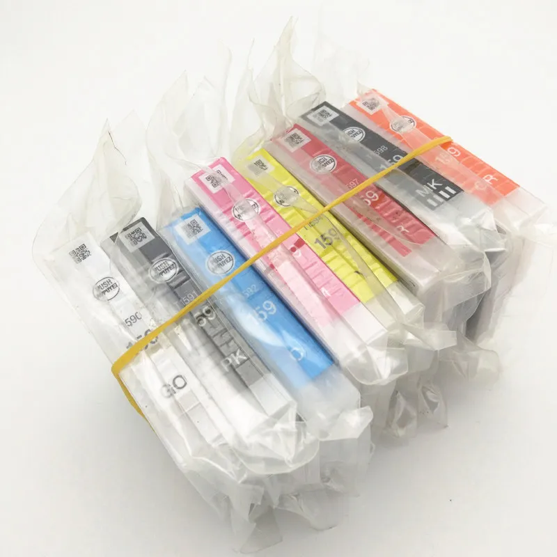 Vilaxh-cartucho de tinta T159 para impresora Epson 159, T1590-T1599, Stylus Photo R2000, R2000S, R2000, A3 - imagen 2