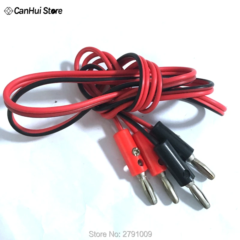 Cables de prueba de enchufe Banana de doble cabeza de 1m y 4mm, Cable de prueba de enchufe banana apilable de 100cm, cables de prueba de alto voltaje, línea de prueba de potencia - imagen 4