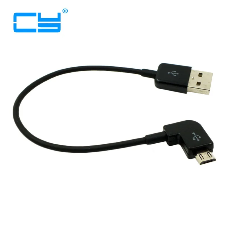 Adaptador Micro USB macho de ángulo recto, Cable de carga de sincronización de datos, 90 grados, Tpye, macho A 5 pines, 0,1 m, 1m - imagen 4