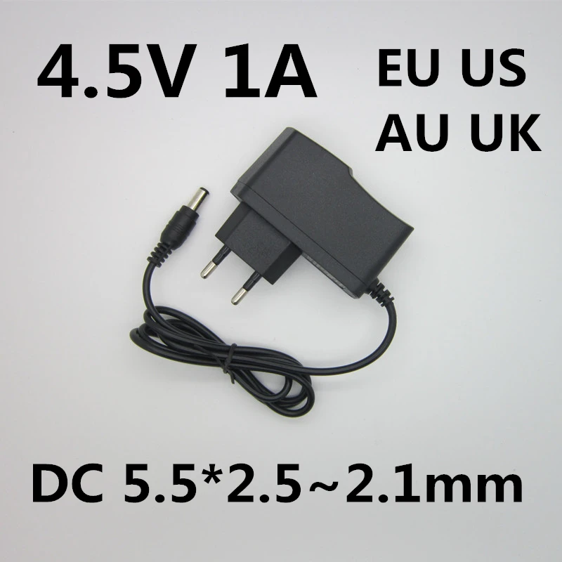 Adaptador Corriente AC 110v-240v 4,5V 1A 1000mA 4,5V Volt LED 4.5V1A Fuente Alimentación DC 5,5x2,5 2,1MM Alta Calidad 1 Unidad - Vista principal del producto