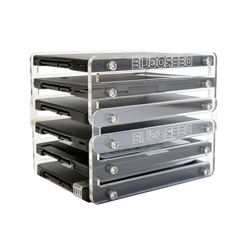 2F DIY2,5 pulgadas disco duro de estado sólido SSD soporte acrílico caja de disco duro disco duro externo DE088 - imagen 4