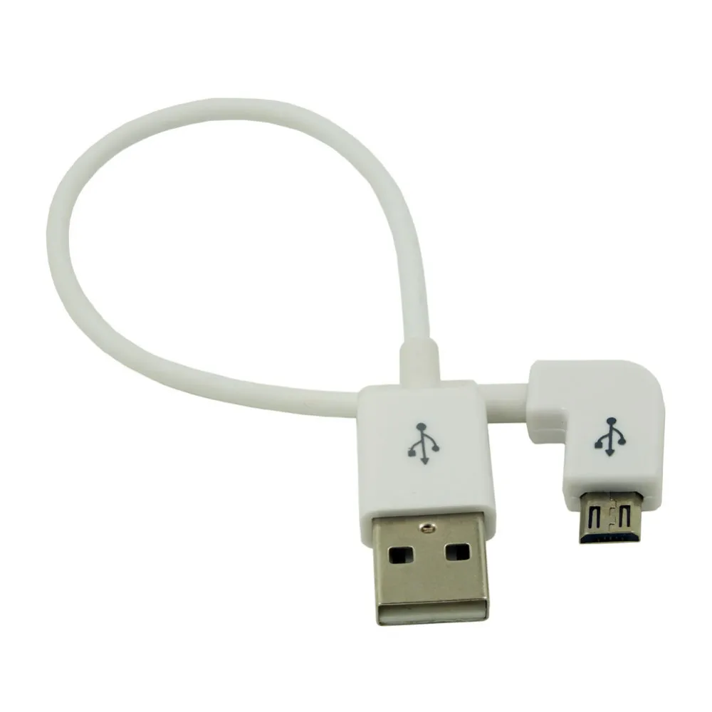 Adaptador Micro USB macho de ángulo recto, Cable de carga de sincronización de datos, 90 grados, Tpye, macho A 5 pines, 0,1 m, 1m - imagen 2