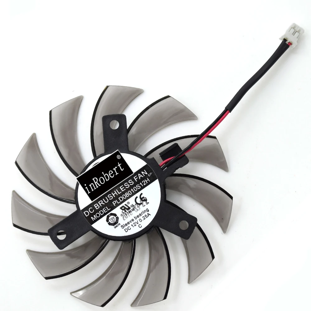 PowerLogic 75MM PLD08010S12H 2Pin 3Pin ventilador enfriador para NVIDIA GeForce GTX 560 460 Ti R7 260x R270X MSI 560 Ti tarjeta de vídeo gráfica - imagen 3