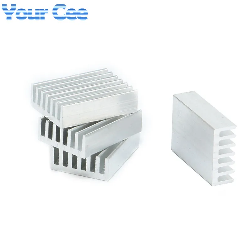 20 piezas/2 uds 20*14*6mm disipador de calor del radiador enfriador aleta de refrigeración Chip del disipador de calor de aluminio, LED, módulo de Transistor IC de potencia 20x14x6mm - imagen 4