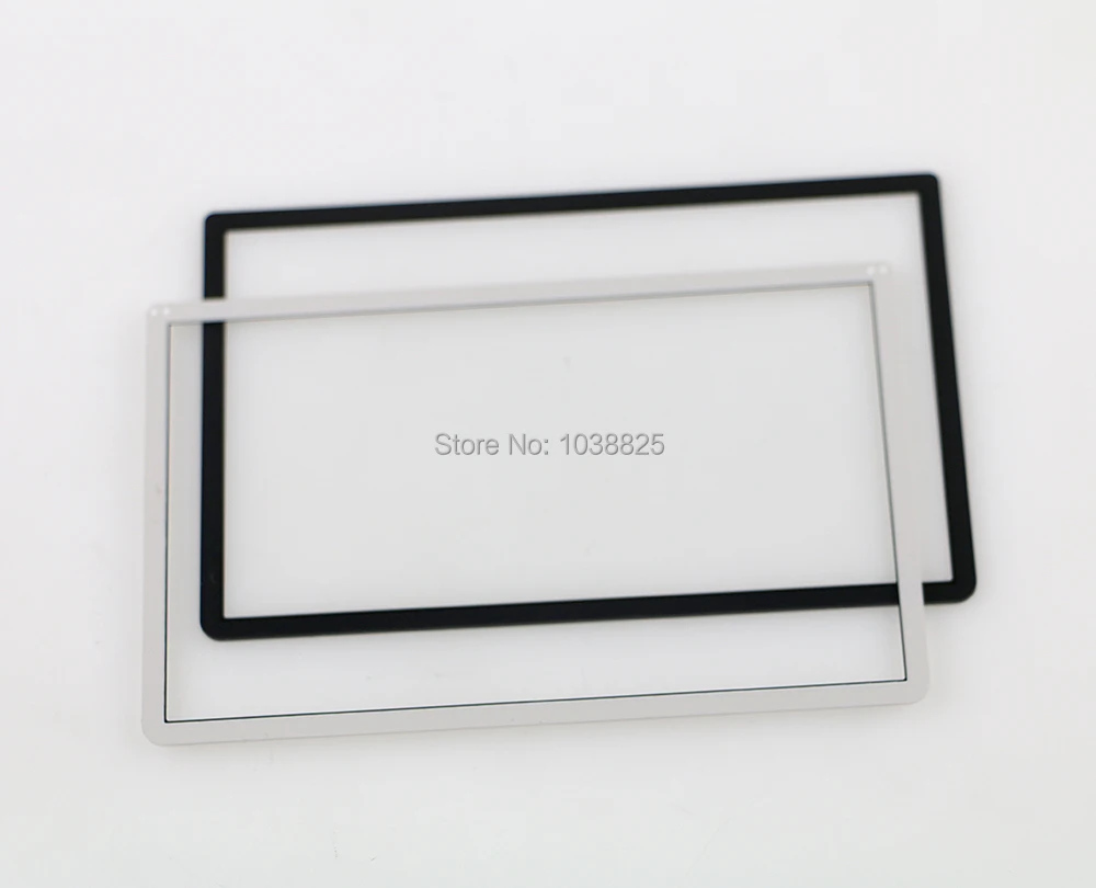 50 unids/lote negro blanco marco de pantalla superior cubierta de lente película protectora de pantalla LCD para nueva consola 3DS - imagen 2