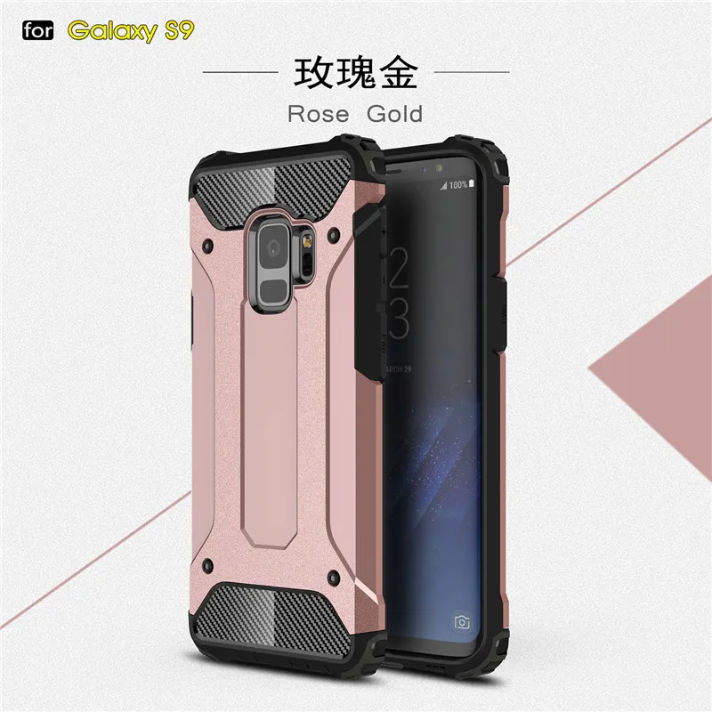 HereCaseStrong Hybrid Tough Shockproof Armor Phone Case For SAMSUNG Galaxy S9 S9 Plus Hard Rugged Impact Phone Protective Cover (14)