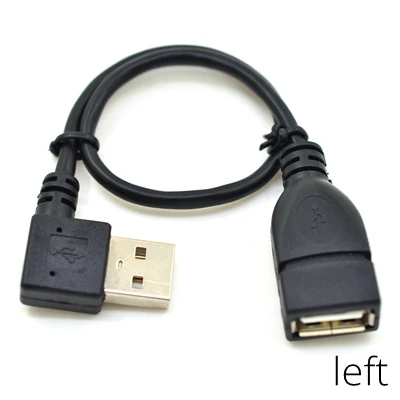 Cable de extensión USB 2,0 en ángulo de 20CM, adaptador de carga de datos macho a hembra de 90 grados derecha, izquierda y arriba y abajo, 0,2 M - imagen 5