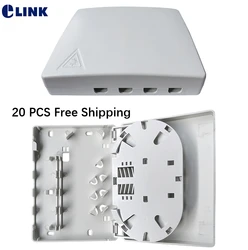ELINK Caja Terminación FTTH ABS Gris para conectores SC/LC/ST/FC