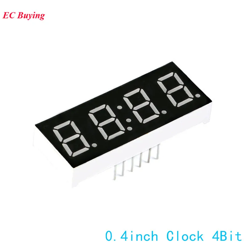 5 uds 0,4 pulgadas pantalla de 7 segmentos 4 bits LED rojo tubo Digital segmento de ánodo común reloj Led electrónico DIY