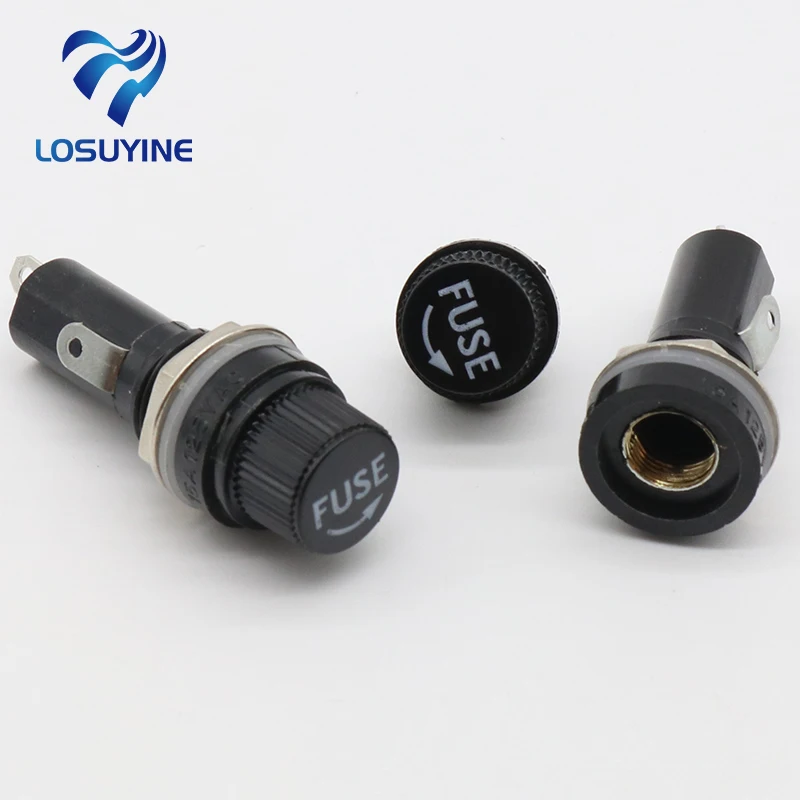 5 unids/lote 6X30 portafusibles 6X30 tubo de seguro portafusibles para 6*30 portafusibles de montaje en Panel de seguro 6x30mm