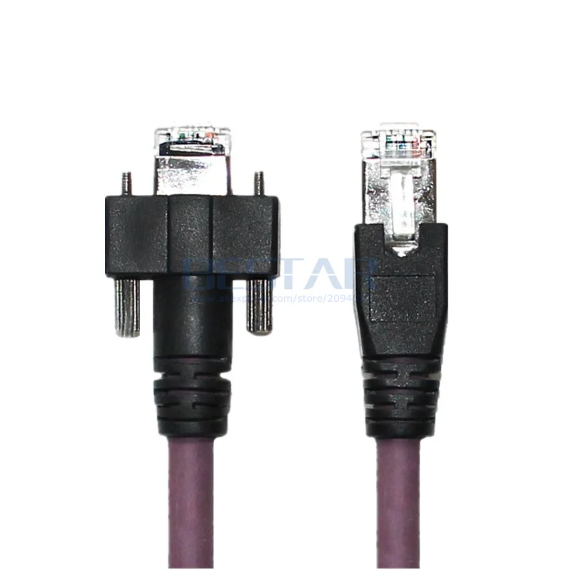 Cable de cámara industrial GigE RJ45 de 3M y 5M, Cable fijo de tornillo de tanque doblado de cadena de remolque Gigabit Ethernet para visión artificial - imagen 2