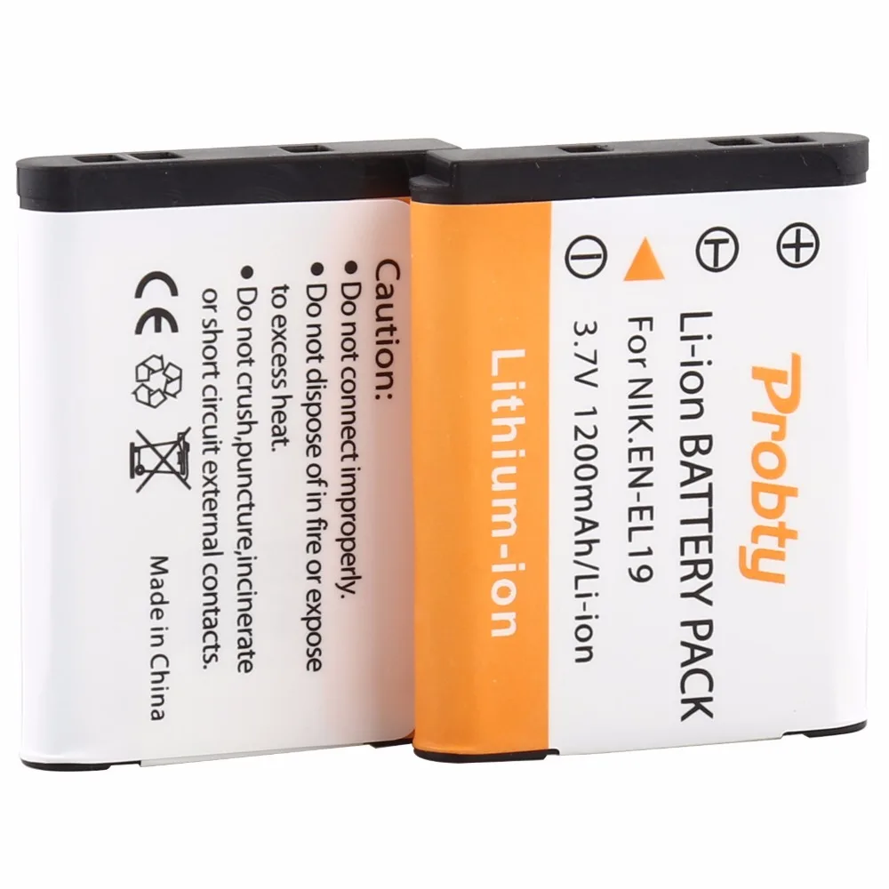 4 Uds EN-EL19 EN EL19 ENEL19 batería para cámara digital Nikon S2500 S100 S2600 S3100 S3200 S3300 S4100 S4200 S4300 S6600 - imagen 4