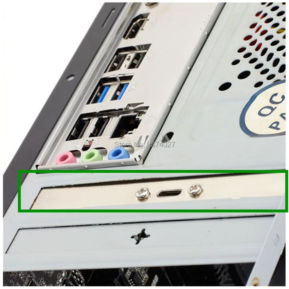 Cable de montaje en Panel de placa base de 50cm tipo C, USB-C hembra a USB 3,0, 20 pines, con soporte de expansión de Panel trasero PCI - imagen 4