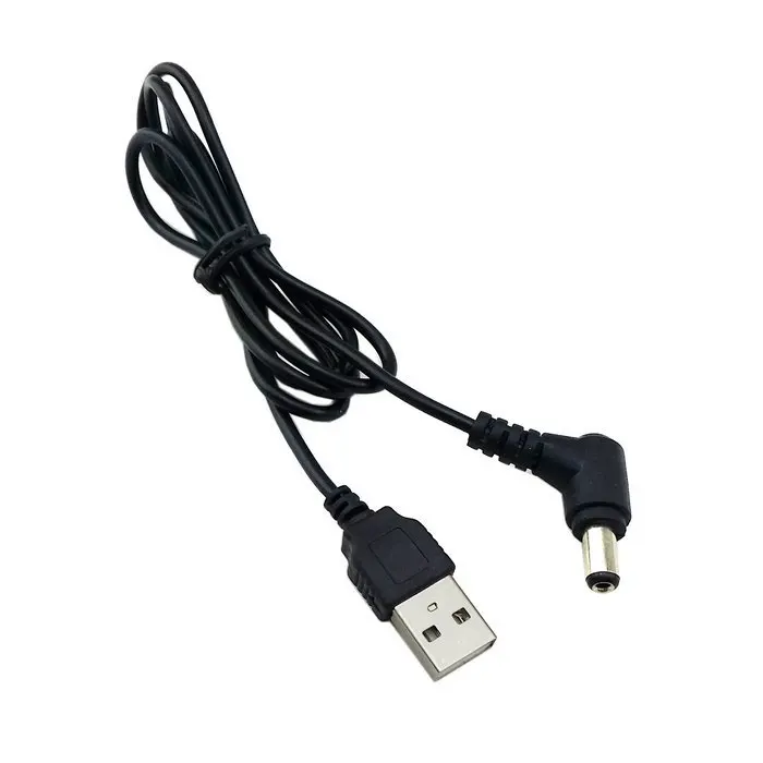 80cm USB 2,0 A tipo macho A ángulo recto 90 grados 5,5x2,5mm DC 5V enchufe de alimentación barril conector Cable de carga - imagen 2