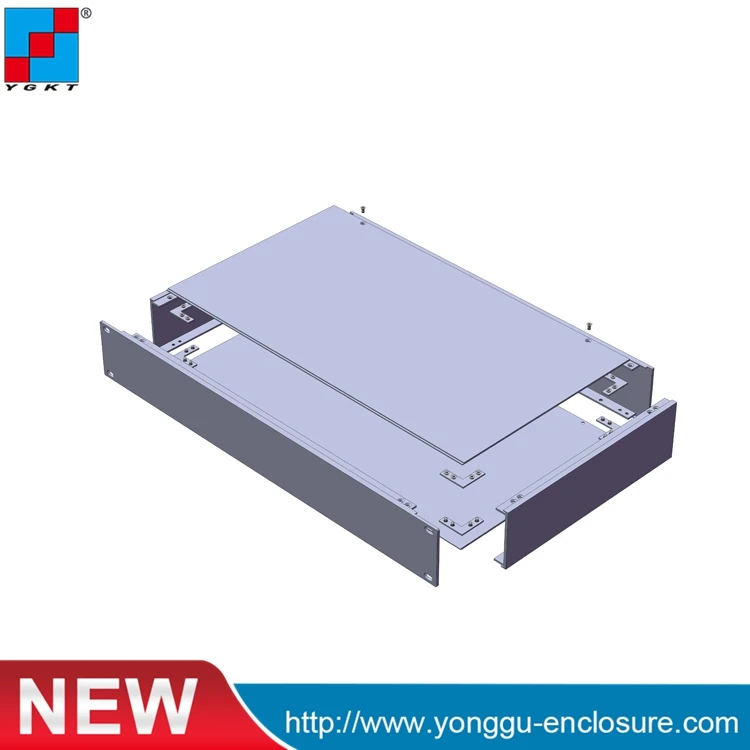 Chasis de montaje en estante de 19 pulgadas, gabinete electrónico de aluminio, caja extruida pequeña, 482x66,7x250mm - imagen 4