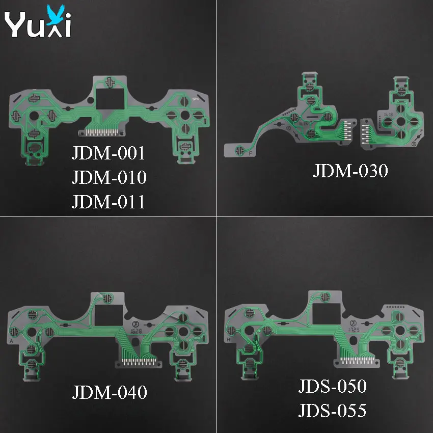 YuXi JDM JDS 001 010 011 030 040 055 para teclado de película conductora DS4 para PS4 Pro controlador delgado cinta de circuito PCB