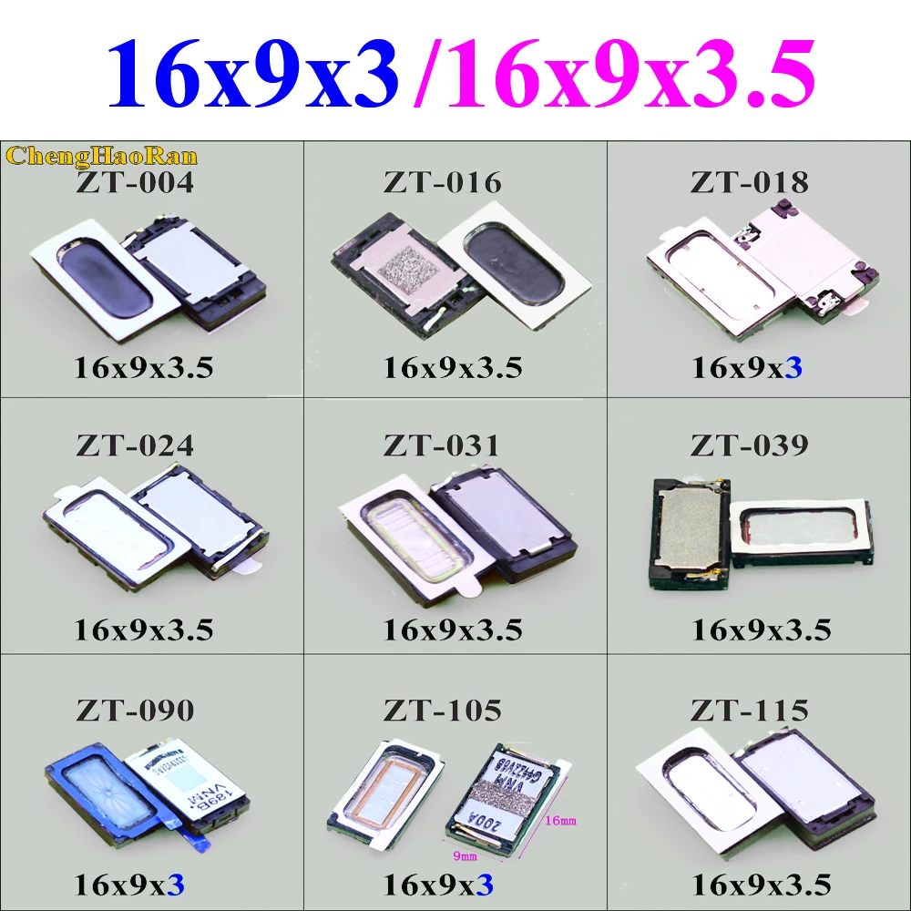 ChengHaoRan 2 uds 16x9x3 altavoz zumbador timbre para Xiaomi Redmi 3 3s /Redmi Note 2 Note 3 Redmi Note 4 4x16*9*3