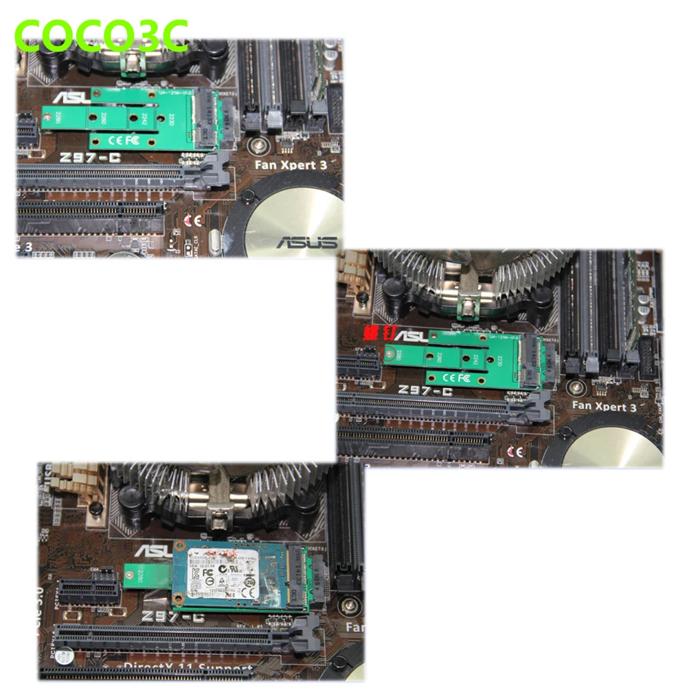 NGFF msata slot adapter M.2 B + M Sleutel naar mini PCIe SATA SSD interface converter Card - imagen 2