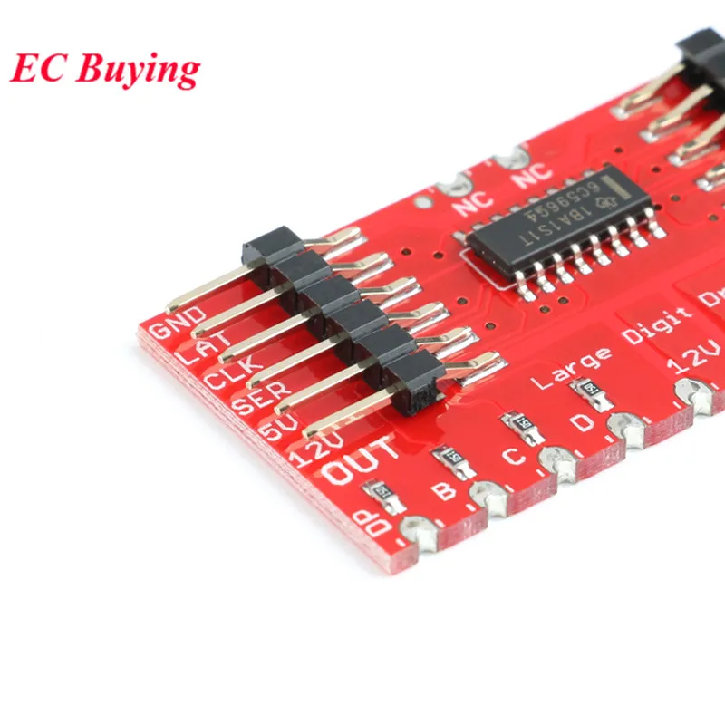 TPIC6C596 registro de cambios de 8 bits módulo de pantalla de controlador de tubo Digital de 7 segmentos para placa PCB electrónica Diy Andrino - imagen 5