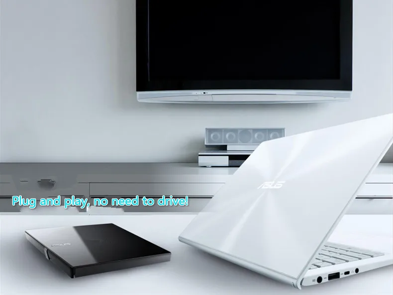 ASUS-unidad externa SDRW08D6SU para ordenador portátil, unidad externa USB, quemador de CD / DVD móvil, original, completamente nuevo - imagen 4