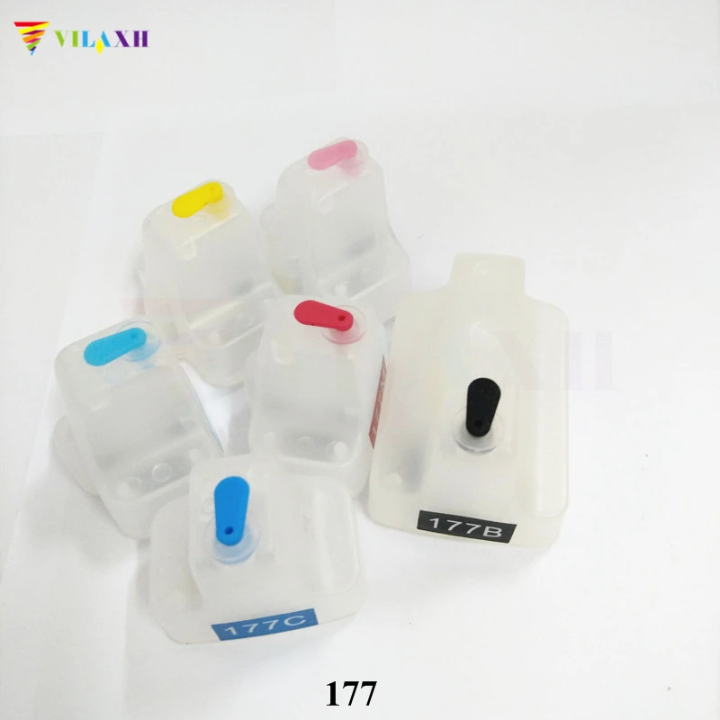 Vilaxh-Reemplazo de cartucho de tinta recargable para impresora HP 177, Photosmart C5100, C5140, C5183, C6270, C6280, C6180, 3110, 3210 - imagen 4