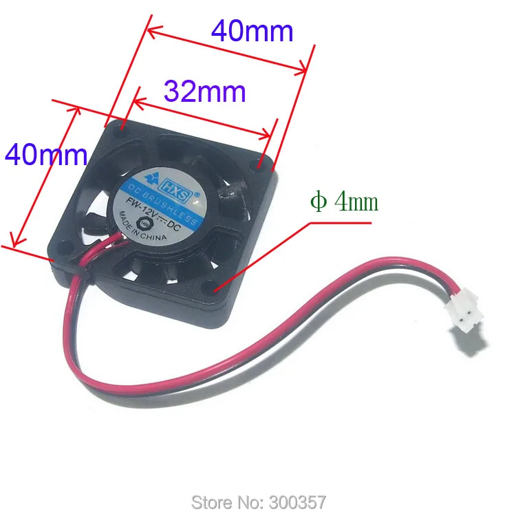 Ventilador de refrigeración de PC sin escobillas, 4cm, 2 pines (o 3 pines), 12V, 40mm x 10mm, 4010, CC, vga, 10 unidades por lote - imagen 3