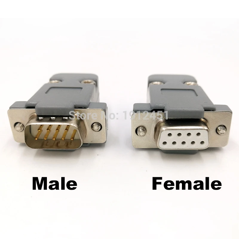 Conector DB9 VGA tipo D, adaptador de enchufe de puerto de 9 pines hembra y macho RS232 DP9 - imagen 3