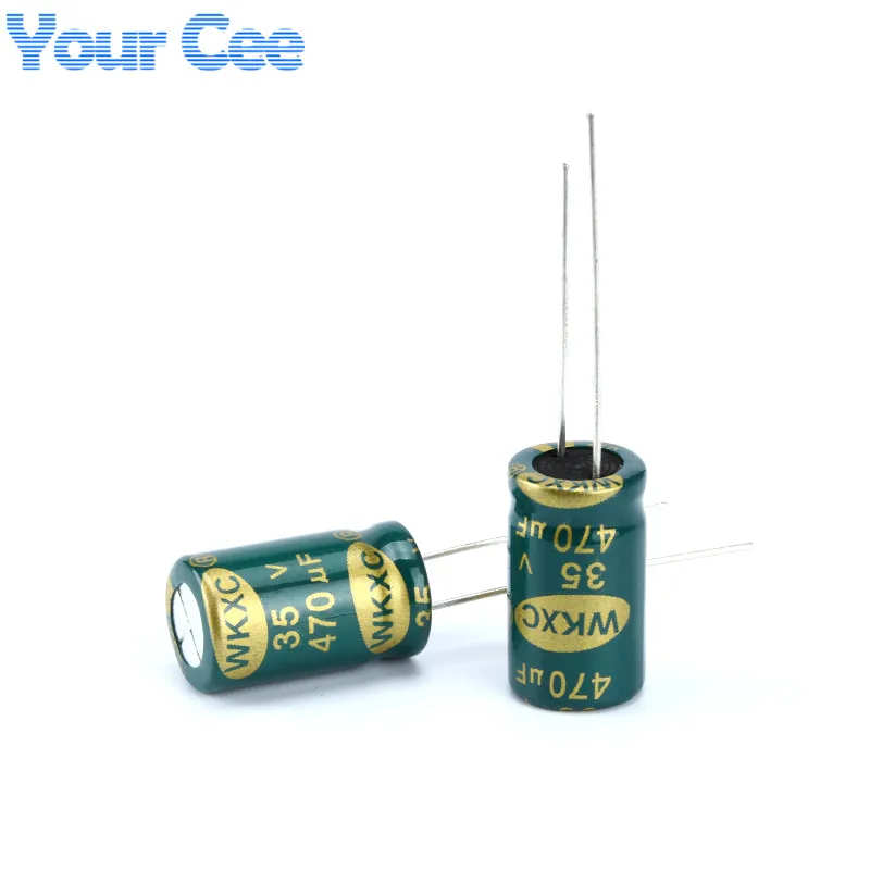 Condensadores electrolíticos de aluminio, alta frecuencia, 35V, 470UF, 10x17mm, 20 unidades