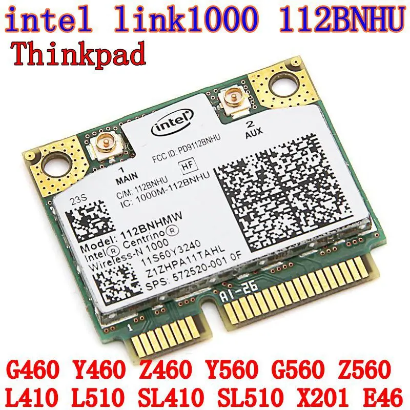 Centrino-tarjeta inalámbrica N 1000 MINI PCI-E, 802.11b/G/N, Wlan, WIFI, para T410, T510, Y460, B460, Z460, G460, 60Y3241