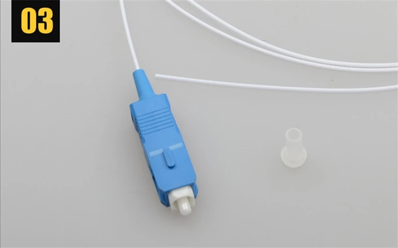 Coleta de fibra SC 12 Uds SM 1m 1,2 m 1,5 mtr monomodo 0,9mm G652D cable SC UPC cable de color blanco casquillo clase A ftthELINK - imagen 2