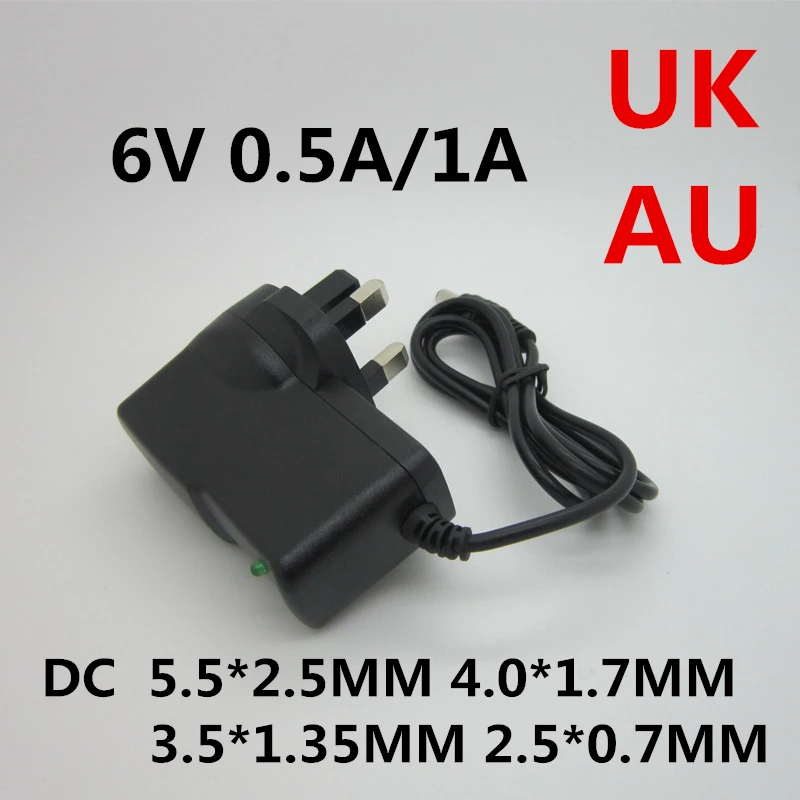 Adaptador Fuente Alimentación Universal AC 110-240V DC 6V 0.5A 1A Cargador 6V Voltios Monitor Presión Arterial Omron M2 M3 Enchufe UK AU - Vista principal del producto