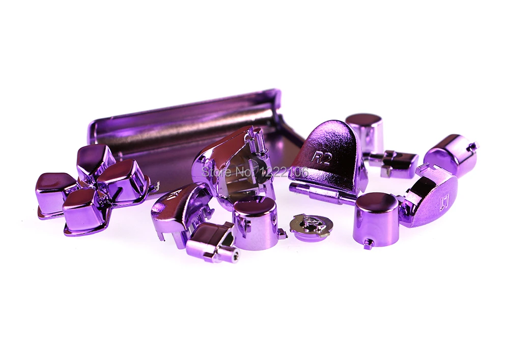 1 Juego para PS4 JDS 001 011 juego de botones completos cromado para Playstation 4 PS4 JDM 001 011 controlador Joystick Videojuego - imagen 5