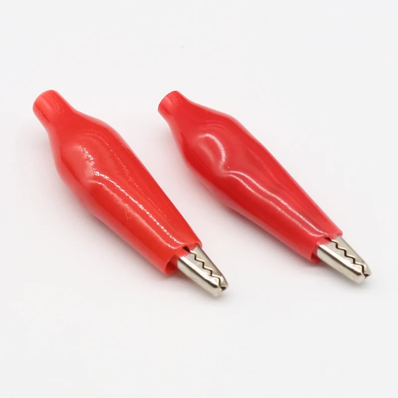 Pinza de cocodrilo de Metal con aislamiento de 12 piezas, prueba eléctrica de 35MM, de colores rojo, negro, azul, verde, blanco y amarillo - imagen 4