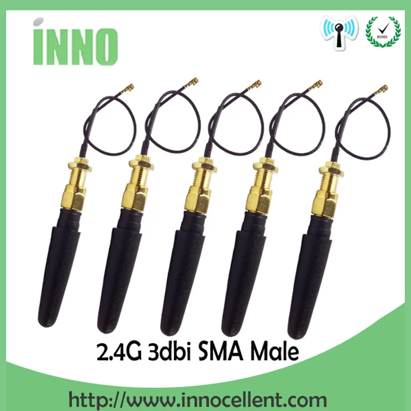 EOTH 20 piezas antena 2,4g 2 ~ 3dbi sma macho wlan wifi 2,4 ghz antena SMA hembra Cable de extensión en espiral módulo iot antena - imagen 3