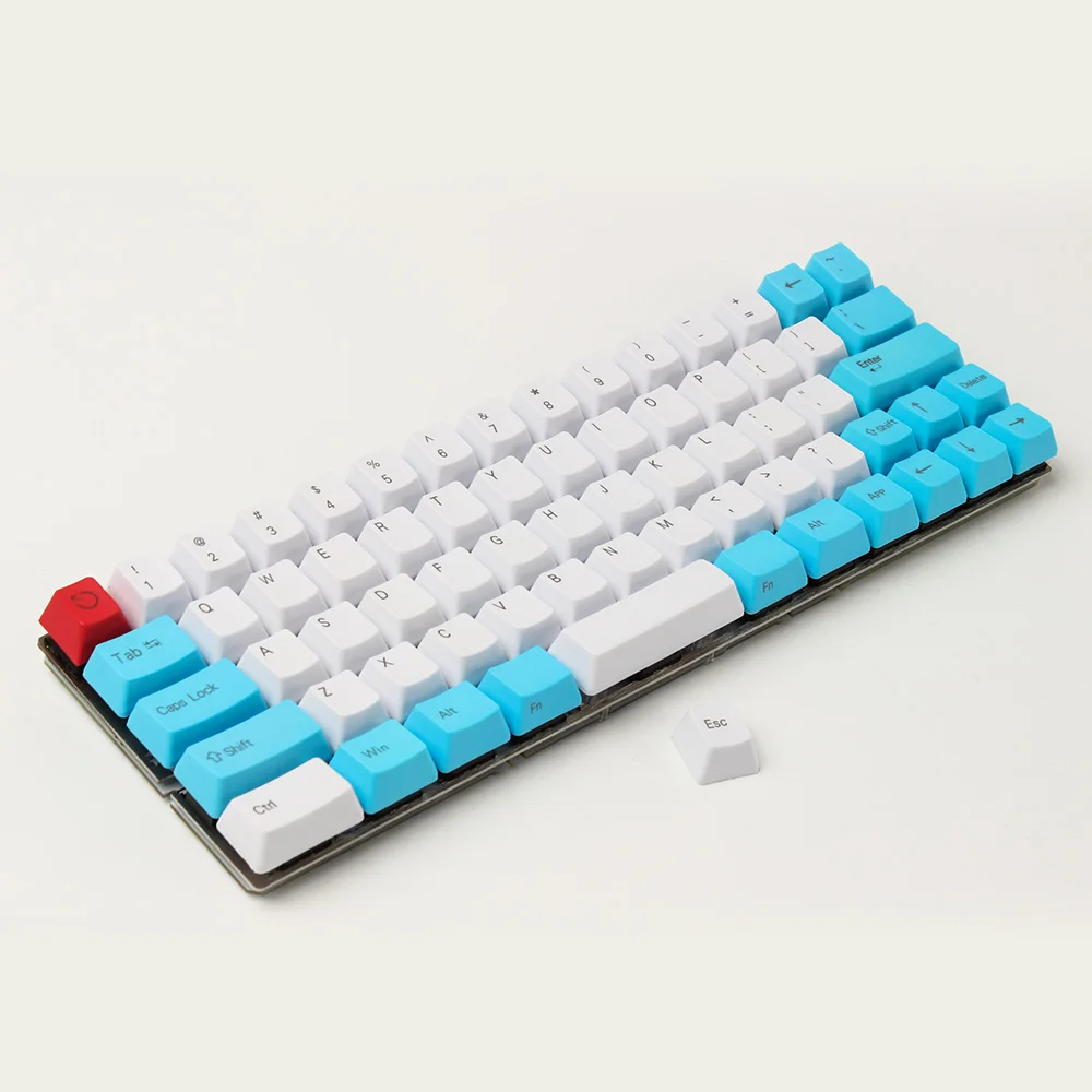 YMDK-Juego de llaves de carbono para Filco Minila, teclas de perfil OEM, PBT grueso, blanco, azul, negro, rojo, YD60M - imagen 2