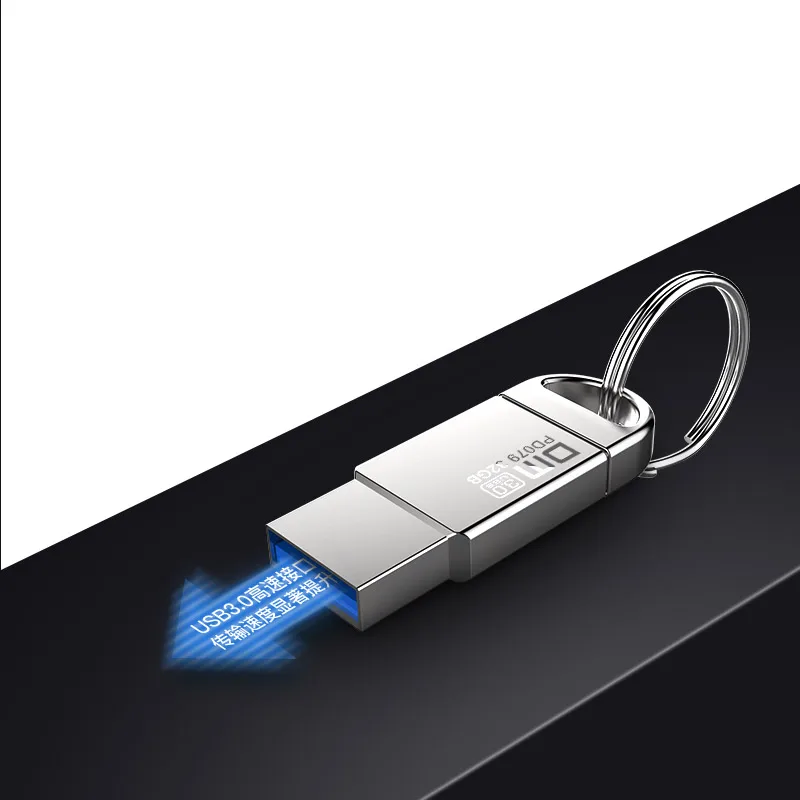 DM PD079 USB Flash Drive 128GB Metal Impermeable Pen Drive USB 3.0 Escritura de alta velocidad de 10mb/s-60mb/s - imagen 4